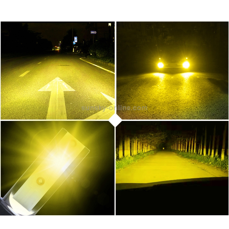 Ampoules de phares à LED S2 H7 18W 1800lm 6500K 2 COB LED  étanche IP67 phare de voiture Lampes, DC 9-32V (lumière blanche) (2 PCS)  (Color : White Light)