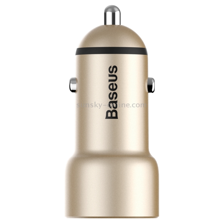 Baseus Little Giant Dual USB Port 3.4A Metal Car Charger for Smartphones & Tablets & PSP & PDA & GPS & MP3 & MP4 and other USB-charged Devices(Gold) Baseus Little Giant Dual USB Port 3.4A Metal Car Charger for Smartphones & Tablets & PSP & PDA & GPS & MP3 & MP4 and other USB-charged Devices(Gold)