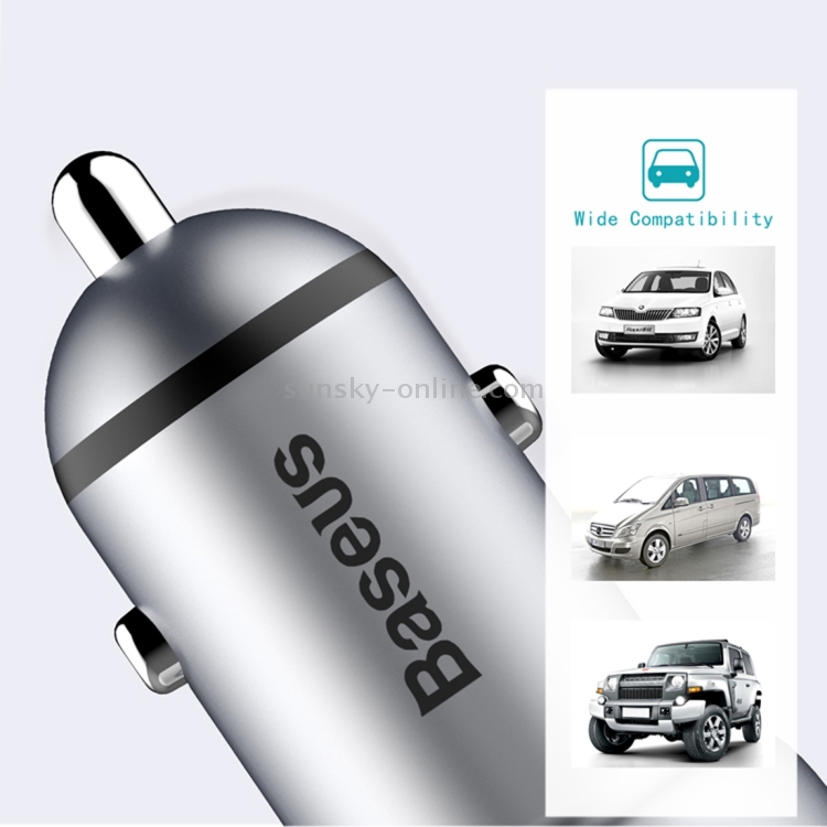 Baseus Little Giant Dual USB Port 3.4A Metal Car Charger for Smartphones & Tablets & PSP & PDA & GPS & MP3 & MP4 and other USB-charged Devices(Gold) Baseus Little Giant Dual USB Port 3.4A Metal Car Charger for Smartphones & Tablets & PSP & PDA & GPS & MP3 & MP4 and other USB-charged Devices(Gold)