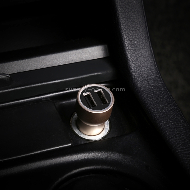 Baseus Little Giant Dual USB Port 3.4A Metal Car Charger for Smartphones & Tablets & PSP & PDA & GPS & MP3 & MP4 and other USB-charged Devices(Gold) Baseus Little Giant Dual USB Port 3.4A Metal Car Charger for Smartphones & Tablets & PSP & PDA & GPS & MP3 & MP4 and other USB-charged Devices(Gold)