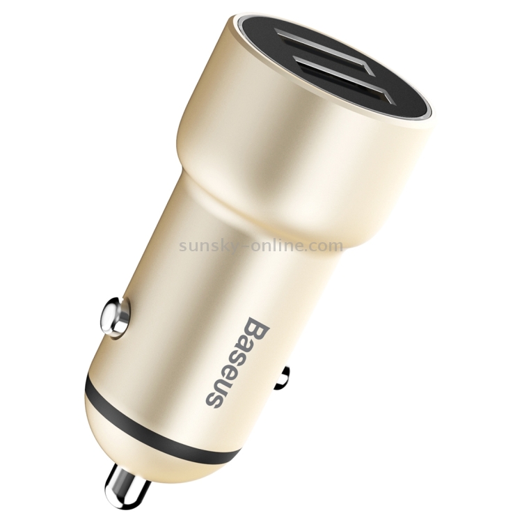 Baseus Little Giant Dual USB Port 3.4A Metal Car Charger for Smartphones & Tablets & PSP & PDA & GPS & MP3 & MP4 and other USB-charged Devices(Gold) Baseus Little Giant Dual USB Port 3.4A Metal Car Charger for Smartphones & Tablets & PSP & PDA & GPS & MP3 & MP4 and other USB-charged Devices(Gold)