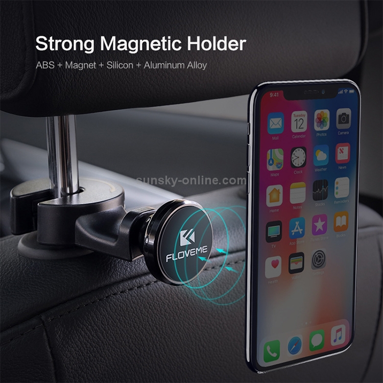 FLOVEME Universal Car Back Seat Hanger Hook Mobile Phone Magnetic Holder FLOVEME Universal Car Back Seat Hanger Hook Mobile Phone Magnetic Holder