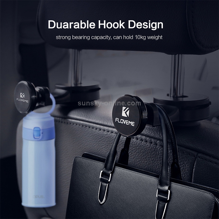 FLOVEME Universal Car Back Seat Hanger Hook Mobile Phone Magnetic Holder FLOVEME Universal Car Back Seat Hanger Hook Mobile Phone Magnetic Holder