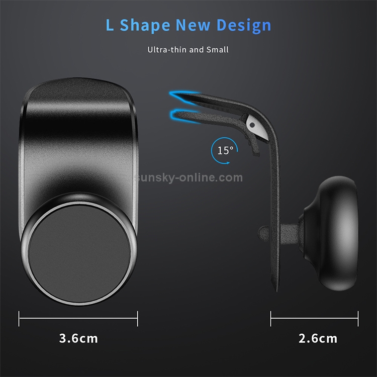 FLOVEME Universal Car L-shaped Magnet Air Outlet Bracket FLOVEME Universal Car L-shaped Magnet Air Outlet Bracket