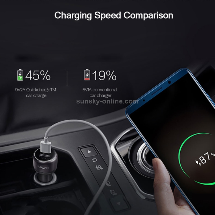 Original Huawei CP31 18W Max Dual USB Port Fast Charging Car Charger (Grey) Original Huawei CP31 18W Max Dual USB Port Fast Charging Car Charger (Grey)