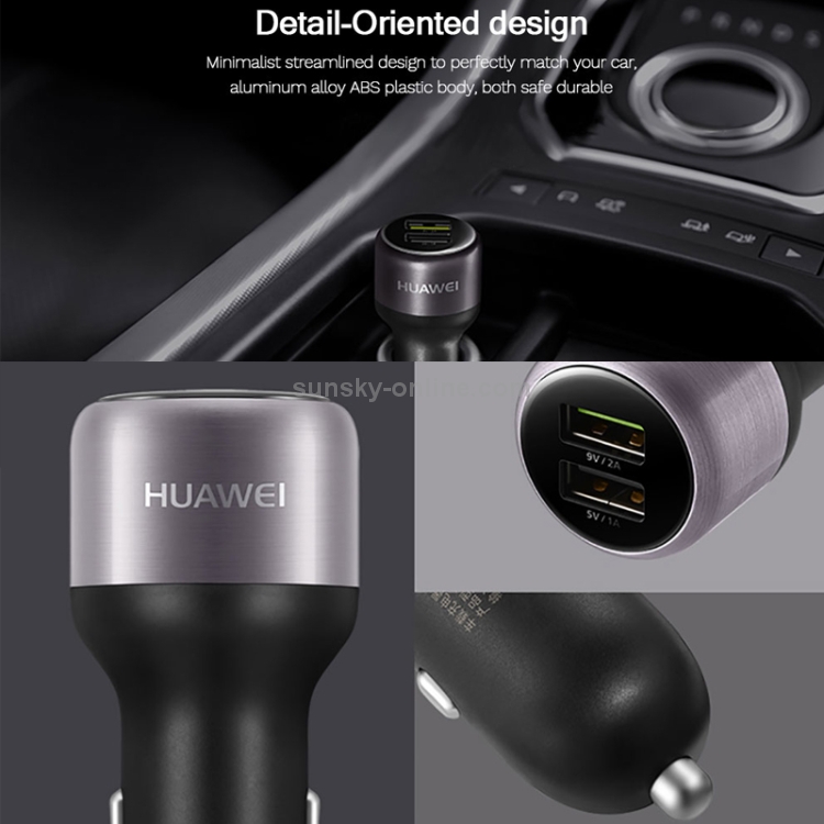 Original Huawei CP31 18W Max Dual USB Port Fast Charging Car Charger (Grey) Original Huawei CP31 18W Max Dual USB Port Fast Charging Car Charger (Grey)