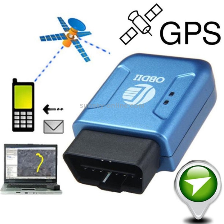 Wewoo - Traceur GPS Voiture TK206 GPS OBD2 Quad Band GSM Temps Réel Anti-Vibrateur  Alarme Vibrations GSM GPRS Mini GPS Tracker De Bleu - Traqueur GPS connecté  - Rue du Commerce