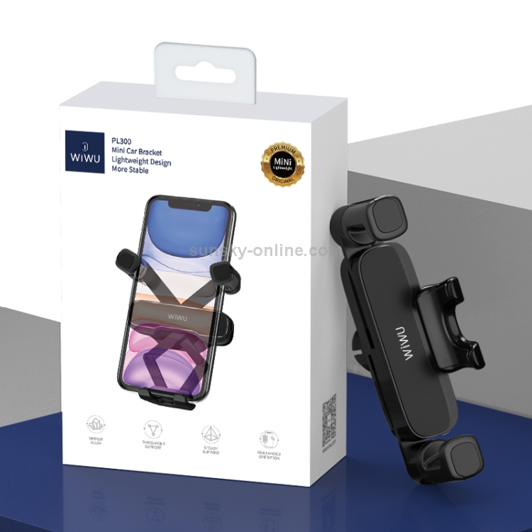 WIWU Exquisite Series PL300 Car Air Outlet Rotatable Gravity Linkage Mobile Phone Bracket for 4-6 inch Mobile Phones WIWU Exquisite Series PL300 Car Air Outlet Rotatable Gravity Linkage Mobile Phone Bracket for 4-6 inch Mobile Phones