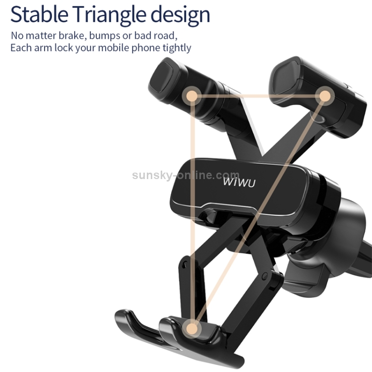 WIWU Exquisite Series PL300 Car Air Outlet Rotatable Gravity Linkage Mobile Phone Bracket for 4-6 inch Mobile Phones WIWU Exquisite Series PL300 Car Air Outlet Rotatable Gravity Linkage Mobile Phone Bracket for 4-6 inch Mobile Phones