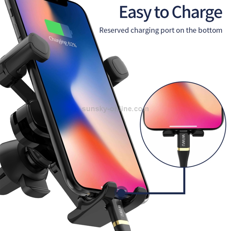 WIWU Exquisite Series PL300 Car Air Outlet Rotatable Gravity Linkage Mobile Phone Bracket for 4-6 inch Mobile Phones WIWU Exquisite Series PL300 Car Air Outlet Rotatable Gravity Linkage Mobile Phone Bracket for 4-6 inch Mobile Phones