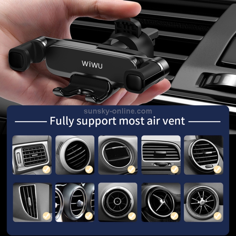 WIWU Exquisite Series PL300 Car Air Outlet Rotatable Gravity Linkage Mobile Phone Bracket for 4-6 inch Mobile Phones WIWU Exquisite Series PL300 Car Air Outlet Rotatable Gravity Linkage Mobile Phone Bracket for 4-6 inch Mobile Phones