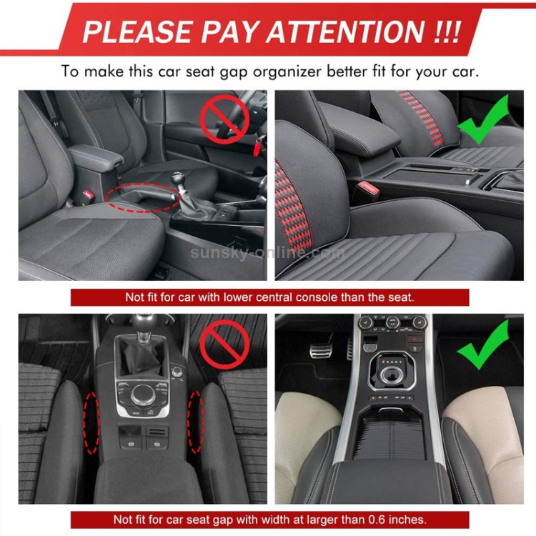 Coche multifuncional Co-piloto Asiento Consola Caja de cuero PU Encendedor de cigarrillos Bolsillo de carga Portavasos Espacio del asiento Caja de almacenamiento lateral (café) - 5