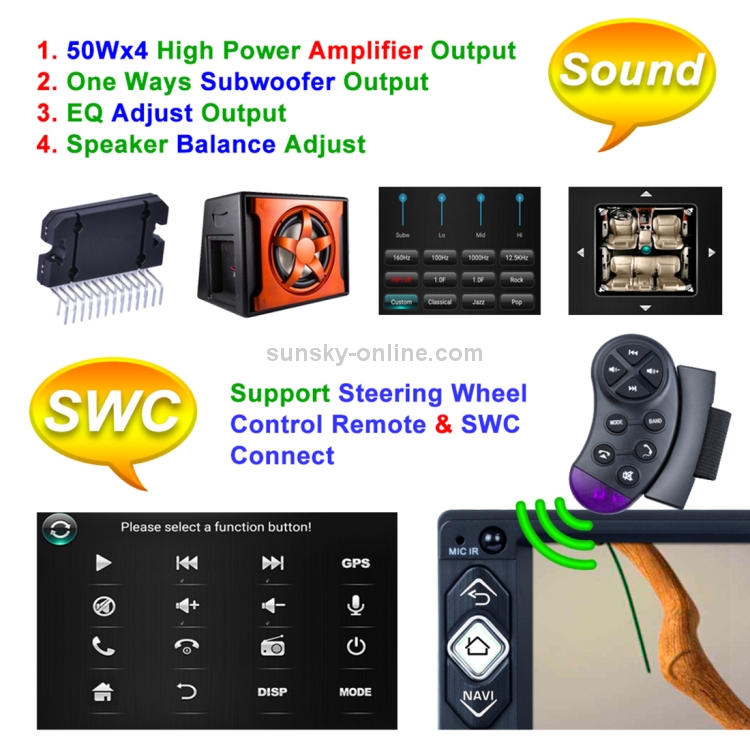 RKA718 7 Zoll Universal Android 8.1 Car Radio Receiver MP5Player