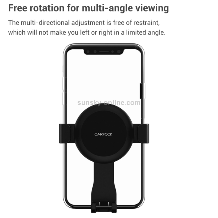 Original Xiaomi Youpin CARFOOK Gravity Car Mount Phone Holder(Black) Original Xiaomi Youpin CARFOOK Gravity Car Mount Phone Holder(Black)