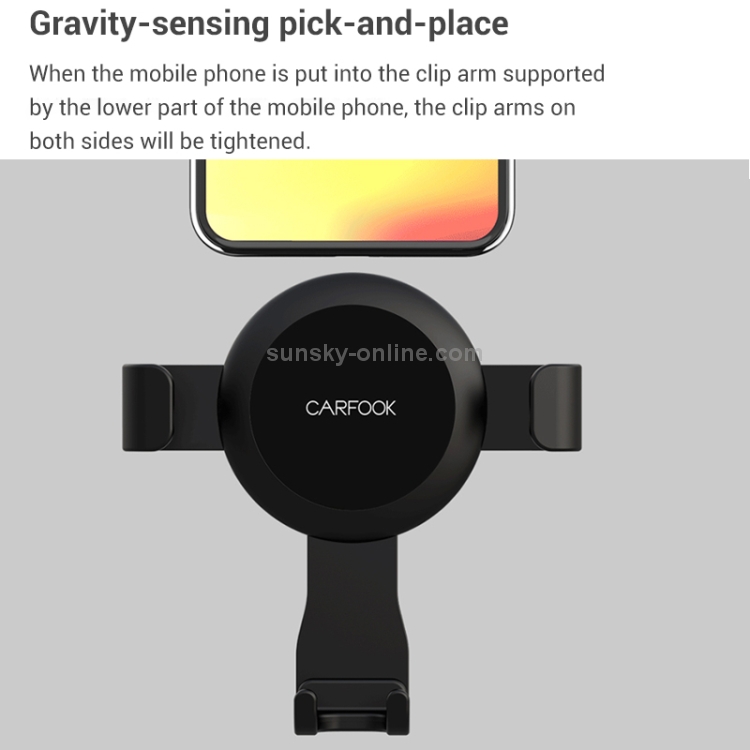 Original Xiaomi Youpin CARFOOK Gravity Car Mount Phone Holder(Black) Original Xiaomi Youpin CARFOOK Gravity Car Mount Phone Holder(Black)