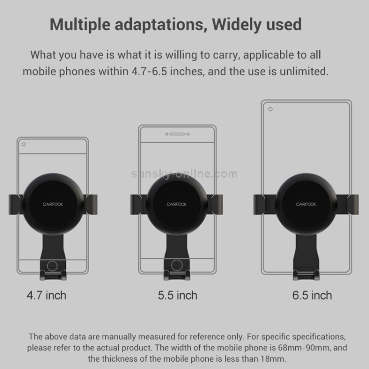 Original Xiaomi Youpin CARFOOK Gravity Car Mount Phone Holder(Black) Original Xiaomi Youpin CARFOOK Gravity Car Mount Phone Holder(Black)