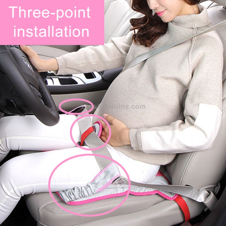 Coussin de protection pour siège auto avec clip ceinture abdominale arrière  pour femme enceinte (rose)