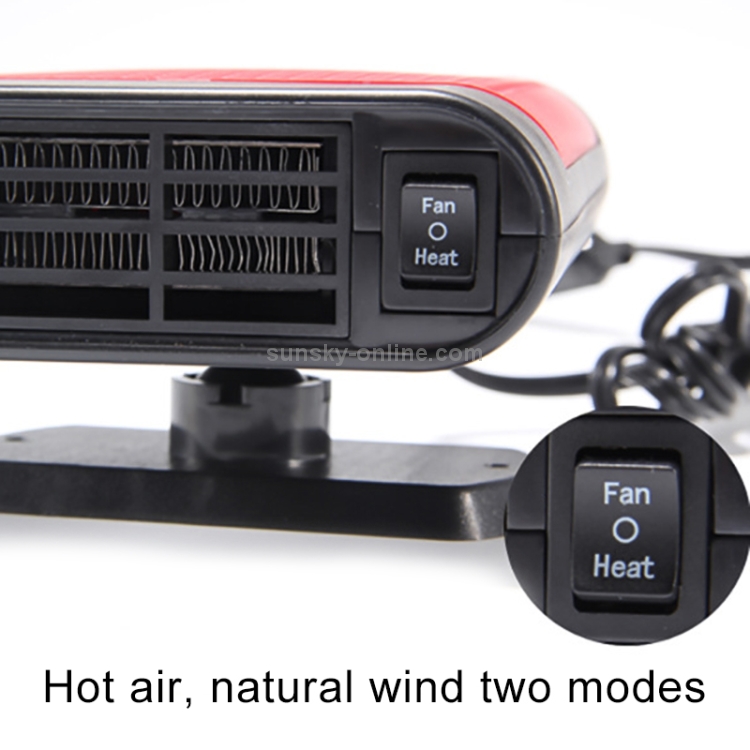 1 Pieza Calentador De Coche Negro 12v 24v, Descongelador Y Desempañador  Portátil Para Parabrisas, Calentamiento Y Enfriamiento Rápido Con Enchufe  De Encendedor De Cigarrillos, Base Giratoria De 360 Grados