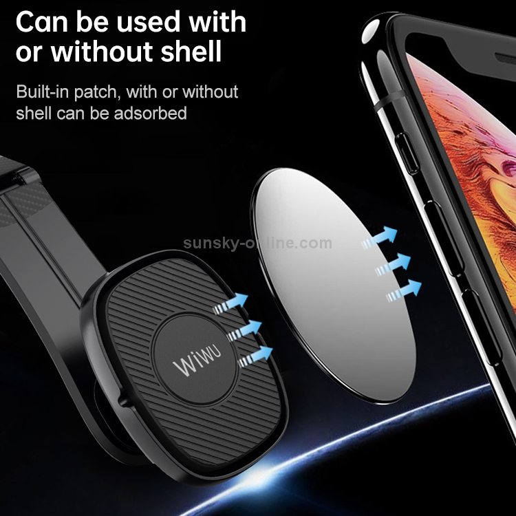 WIWU PL900 Exquisite Series Pasted Universal 360-degree Rotating Magnetic Car Wireless Charger Mobile Phones Holder WIWU PL900 Exquisite Series Pasted Universal 360-degree Rotating Magnetic Car Wireless Charger Mobile Phones Holder