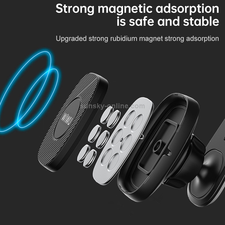 WIWU PL900 Exquisite Series Pasted Universal 360-degree Rotating Magnetic Car Wireless Charger Mobile Phones Holder WIWU PL900 Exquisite Series Pasted Universal 360-degree Rotating Magnetic Car Wireless Charger Mobile Phones Holder