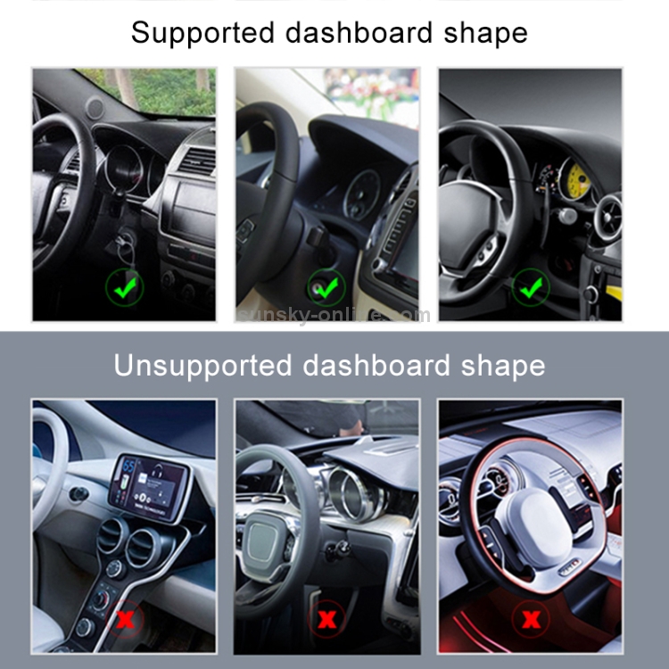 Multi-functional Vehicle Navigation Frame Dashboard Car Mount Phone Holder(Black) Multi-functional Vehicle Navigation Frame Dashboard Car Mount Phone Holder(Black)
