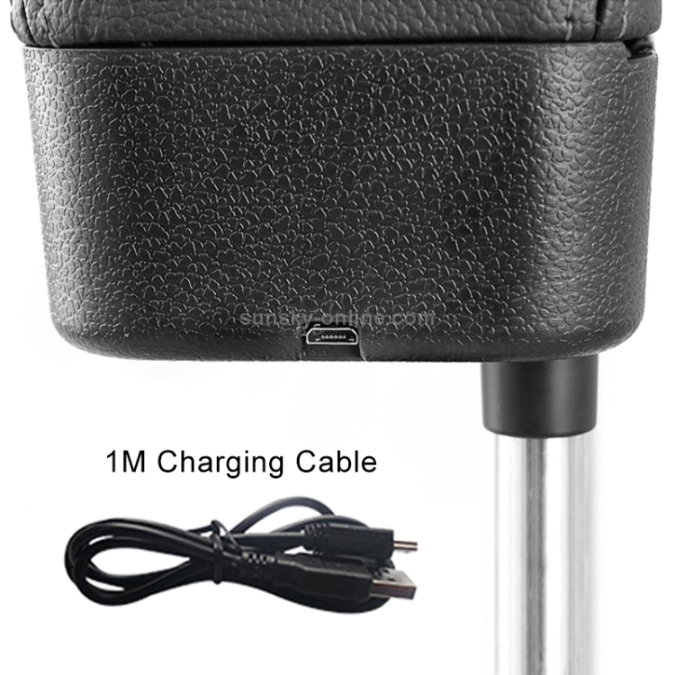 2 PCS Universal Car Wireless Qi Cargador estándar PU Cuero envuelto Reposabrazos Caja Cojín Coche Reposabrazos Caja Alfombrilla con caja de almacenamiento (Negro) - 7