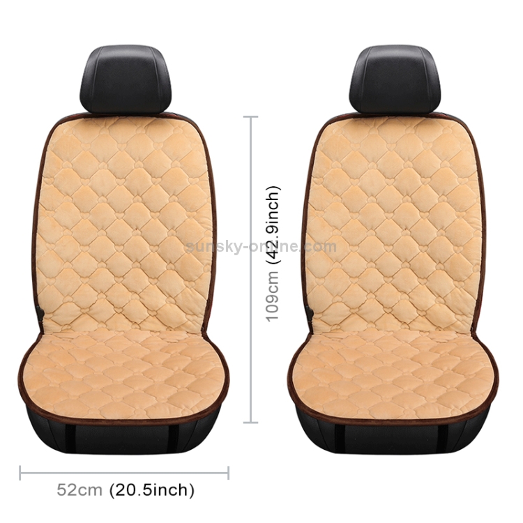 Housse de coussin chauffant pour siège USB pour voiture, tapis chauffant  d'hiver, style: carré (beige)