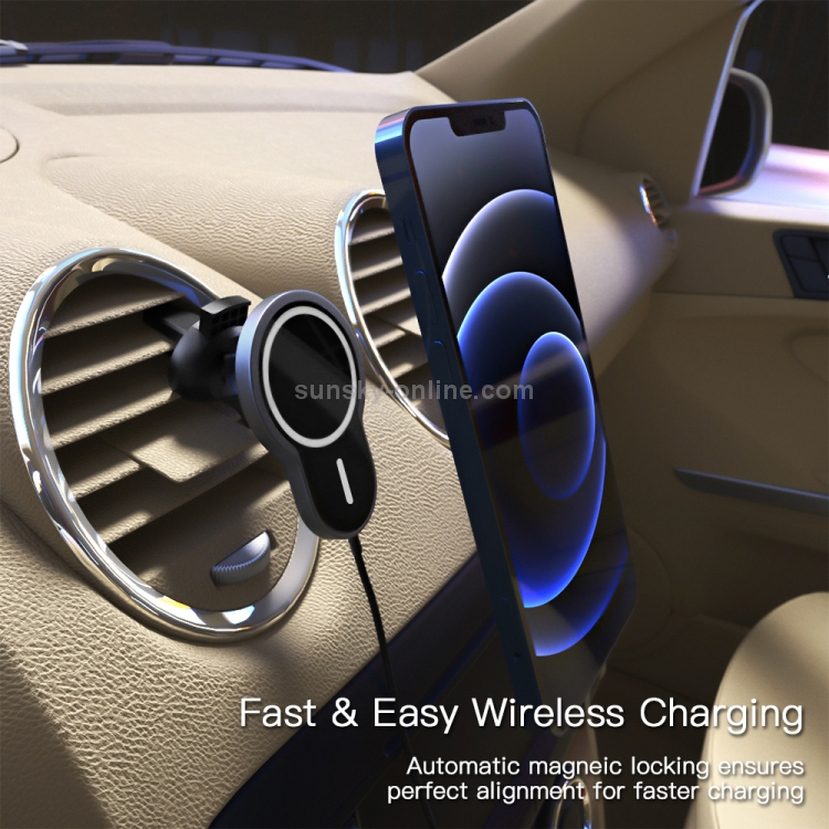 X6 Car Air Outlet Vent Mount Clamp Holder 15W Fast Charging Qi Magnetic Wireless Charger X6 Car Air Outlet Vent Mount Clamp Holder 15W Fast Charging Qi Magnetic Wireless Charger