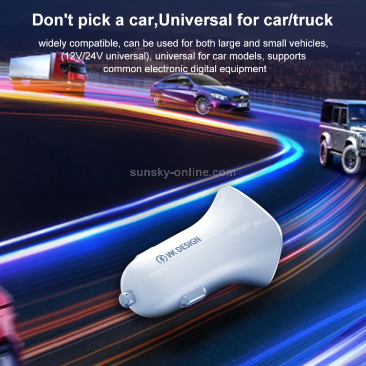 WK WP-C35 12W PC Dual USB Car Charger WK WP-C35 12W PC Dual USB Car Charger