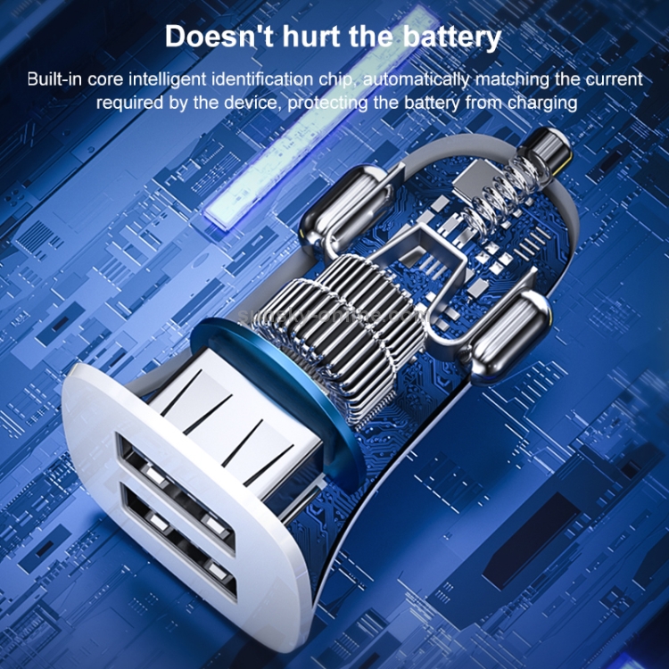 WK WP-C35 12W PC Dual USB Car Charger WK WP-C35 12W PC Dual USB Car Charger