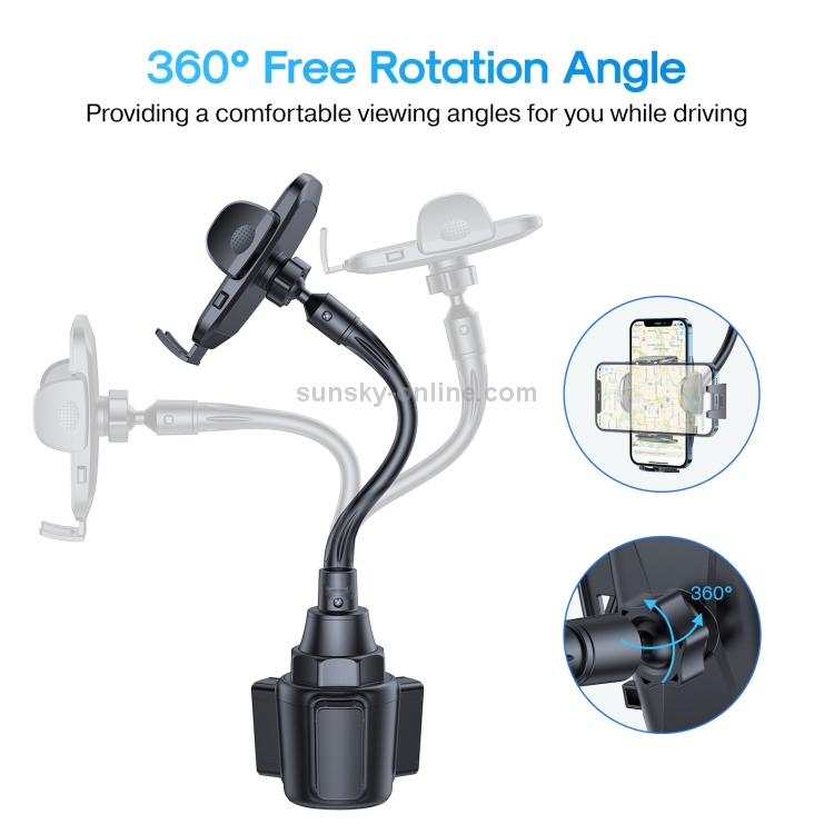 JOYROOM JR-ZS259 Car Cup Holder Phone Mount Extendable Base and Adjustable Arm Phone Holder (Black) JOYROOM JR-ZS259 Car Cup Holder Phone Mount Extendable Base and Adjustable Arm Phone Holder (Black)