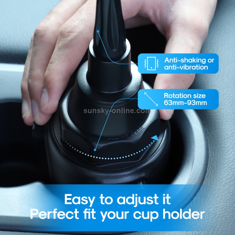 JOYROOM JR-ZS259 Car Cup Holder Phone Mount Extendable Base and Adjustable Arm Phone Holder (Black) JOYROOM JR-ZS259 Car Cup Holder Phone Mount Extendable Base and Adjustable Arm Phone Holder (Black)