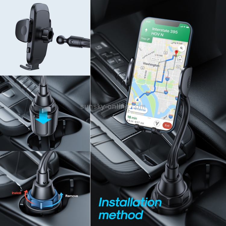 JOYROOM JR-ZS259 Car Cup Holder Phone Mount Extendable Base and Adjustable Arm Phone Holder (Black) JOYROOM JR-ZS259 Car Cup Holder Phone Mount Extendable Base and Adjustable Arm Phone Holder (Black)