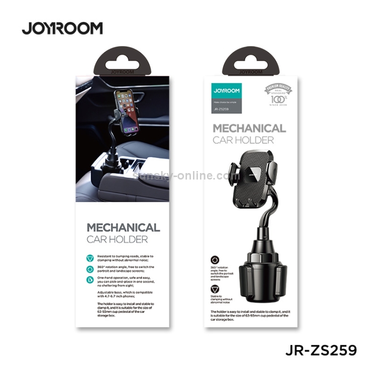 JOYROOM JR-ZS259 Car Cup Holder Phone Mount Extendable Base and Adjustable Arm Phone Holder (Black) JOYROOM JR-ZS259 Car Cup Holder Phone Mount Extendable Base and Adjustable Arm Phone Holder (Black)