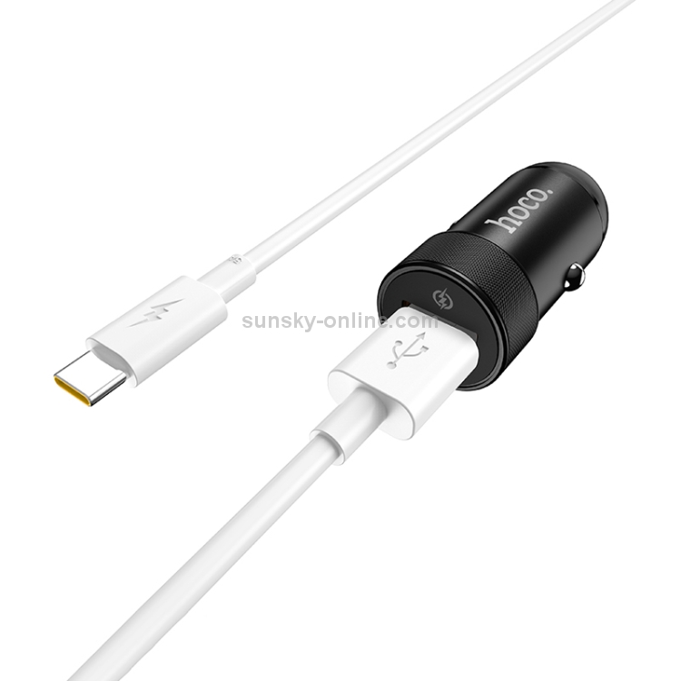 HOCO Z32A 18W USB-C / Type-C Interface Flash Power Fully Compatible Car Charger + USB-C / Type-C Cable Set (Black) HOCO Z32A 18W USB-C / Type-C Interface Flash Power Fully Compatible Car Charger + USB-C / Type-C Cable Set (Black)