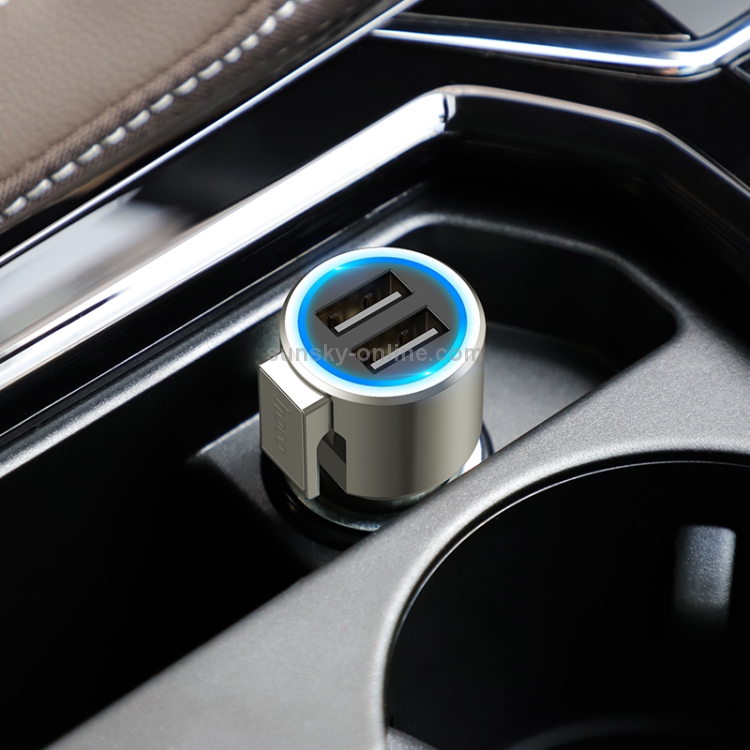 HOCO Z33 5V 3.1A Dual USB Interface Sword Multifunctional Metal Car Charger(Gold) HOCO Z33 5V 3.1A Dual USB Interface Sword Multifunctional Metal Car Charger(Gold)