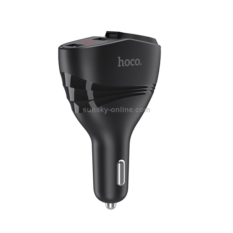 HOCO Z34 3.1A Dual USB Interface Thunder Smart Car Charger with Digital Display & Cigarette Lighter(Black) HOCO Z34 3.1A Dual USB Interface Thunder Smart Car Charger with Digital Display & Cigarette Lighter(Black)
