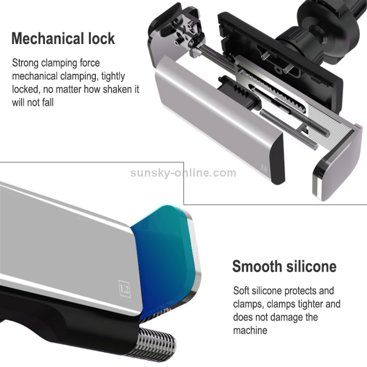 Automatic Induction Mobile Phone Car Aluminum Alloy Holder For 4.7-6.5 inch Mobile Phone (Grey) Automatic Induction Mobile Phone Car Aluminum Alloy Holder For 4.7-6.5 inch Mobile Phone (Grey)