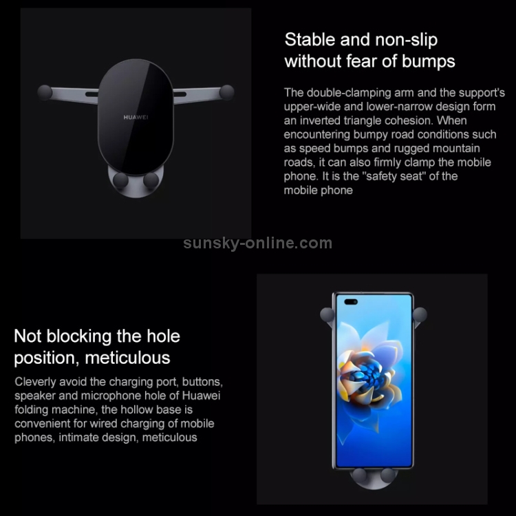 Original Huawei Folding Mobile Phone Car Holder for Huawei Mate X2 / Mate Xs / Mate X (Black) Original Huawei Folding Mobile Phone Car Holder for Huawei Mate X2 / Mate Xs / Mate X (Black)
