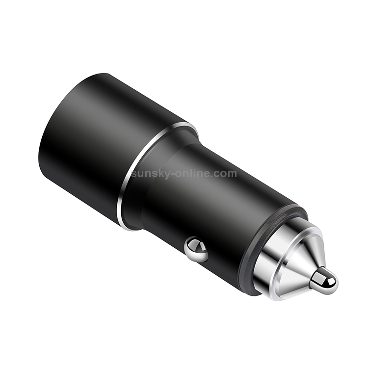 ACC-198 PD 20W + QC3.0 38W Dual Ports Metal Car Charger (Black) ACC-198 PD 20W + QC3.0 38W Dual Ports Metal Car Charger (Black)