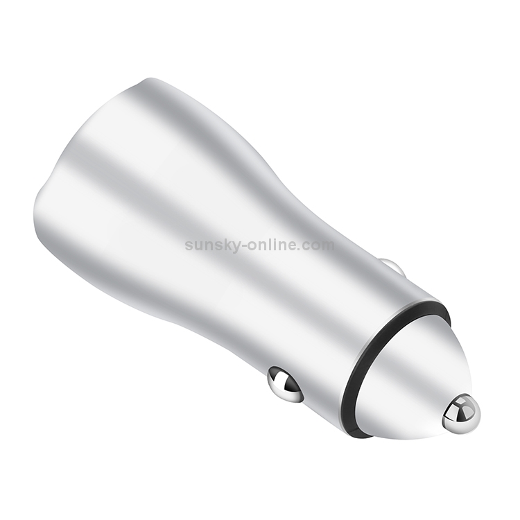 ACC-228 PD 20W + QC3.0 38W Dual Ports Metal Car Charger (Silver) ACC-228 PD 20W + QC3.0 38W Dual Ports Metal Car Charger (Silver)