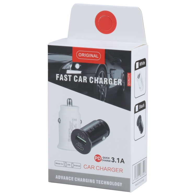 TE-339PD 3.1A PD USB-C / Type-C + USB Interface Mini Fast Charging Car Charger(Black) TE-339PD 3.1A PD USB-C / Type-C + USB Interface Mini Fast Charging Car Charger(Black)