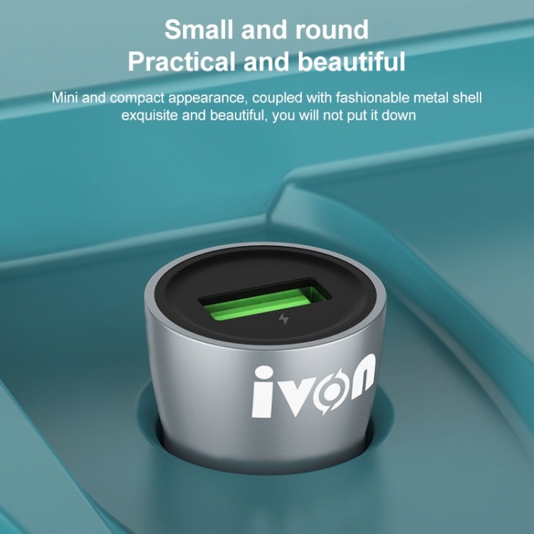 IVON CC39 18W 3.1A QC 3.0 USB Car Charger + 1m USB to Micro USB Fast Charge Data Cable Set IVON CC39 18W 3.1A QC 3.0 USB Car Charger + 1m USB to Micro USB Fast Charge Data Cable Set