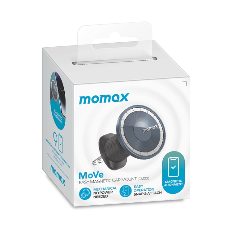 MOMAX MoVe Universal Transparent Magnetic Air Outlet Car Holder (Black) MOMAX MoVe Universal Transparent Magnetic Air Outlet Car Holder (Black)
