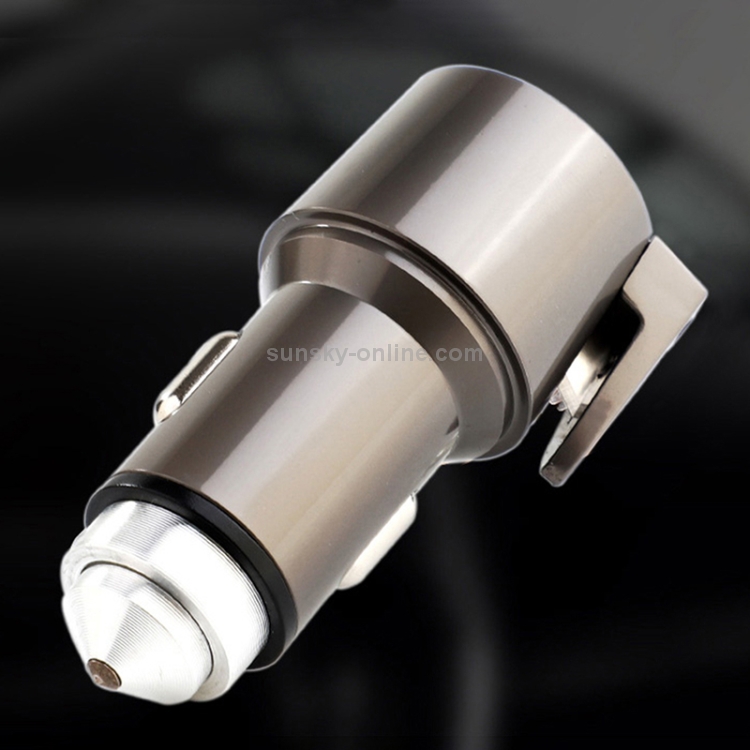 Car Multi-functional Dual USB Charger Adapter PD Fast Charger with Safety Hammer Car Multi-functional Dual USB Charger Adapter PD Fast Charger with Safety Hammer