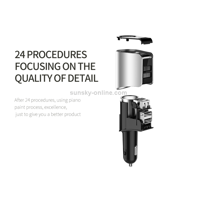 Car Multi-functional Three USB Charger Adapter 3 in 1 Fast Charger Car Multi-functional Three USB Charger Adapter 3 in 1 Fast Charger