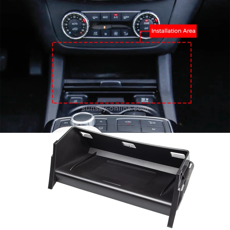 Car Qi Standard Wireless Charger 10W Quick Charging for Mercedes-Benz GLE / GLS 2015-2019, Left Driving Car Qi Standard Wireless Charger 10W Quick Charging for Mercedes-Benz GLE / GLS 2015-2019, Left Driving