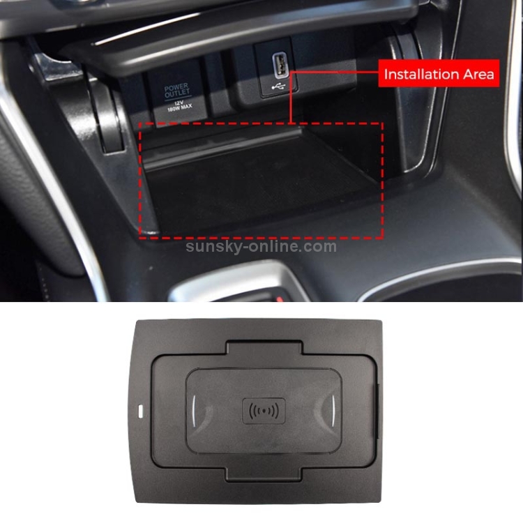 Car Qi Standard Wireless Charger 10W Quick Charging for Honda 10th Generation Accord 2018-2021, Left Driving Car Qi Standard Wireless Charger 10W Quick Charging for Honda 10th Generation Accord 2018-2021, Left Driving