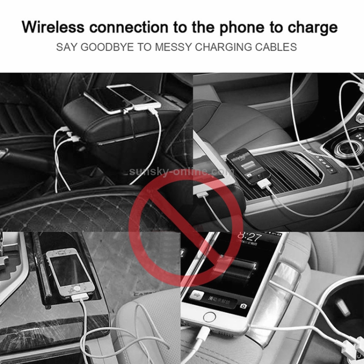 Car Qi Standard Wireless Charger 10W Quick Charging for Ford Mondeo 2015-2019, Left Driving Car Qi Standard Wireless Charger 10W Quick Charging for Ford Mondeo 2015-2019, Left Driving