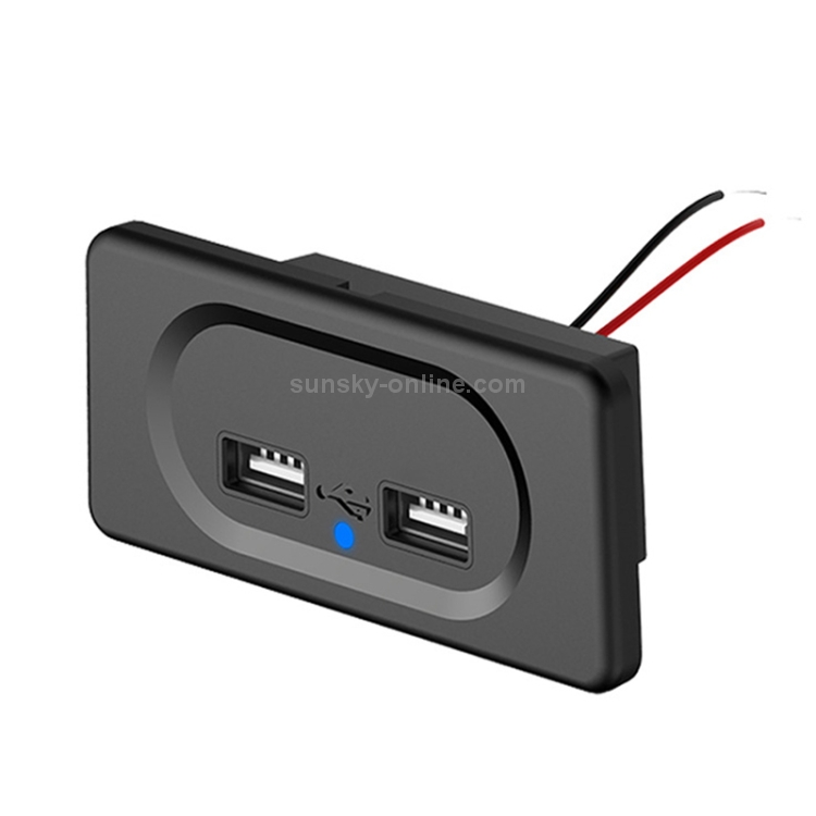 Caricabatteria da auto modificato per bus RV con cavo corto da 3,1A  Caricatore doppio USB